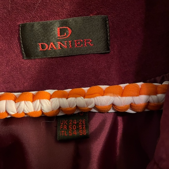 Daniel cranberry leather suede long jacket - Picture 5 of 6